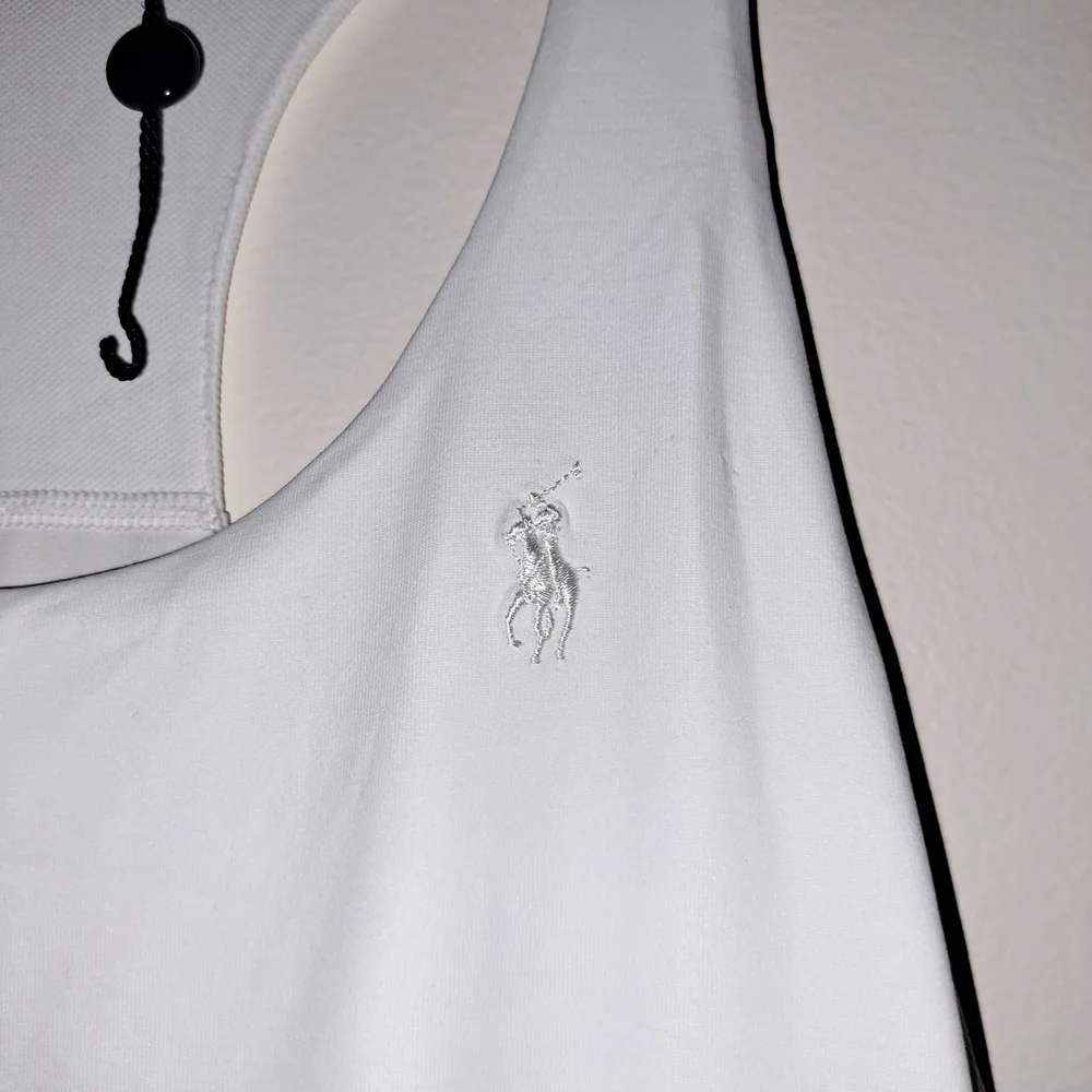 Polo Ralph Lauren Girls White Racerback Ruffle Hem Tennis Dress Size‎ Medium